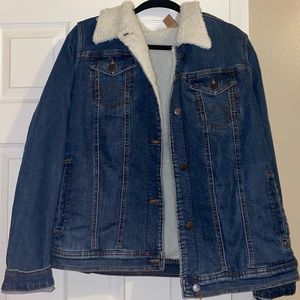 Sherpa wrangler jean jacket